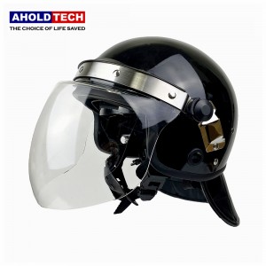 Europäischer Stil, konvexer Visier-Polizei-Armee-Integralhelm aus ABS+PC, Anti-Riot-Helm ATPRH-E01