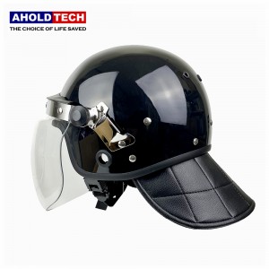 Jeropeeske styl Convex Visor Police Army Full Face ABS + PC Anti Riot Helm ATPRH-E01