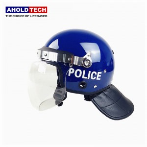 Ko te ahua o te Pakeha Convex Visor Police Army Full Face ABS+PC Anti Riot Helmet ATPRH-E04