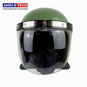 Convex Visor Pulisi Full Face ABS + PC Anti Riot Helm ATPRH-R02