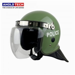 Konvexer Visier-Polizei-Vollgesichts-ABS+PC-Anti-Aufruhr-Helm ATPRH-R02