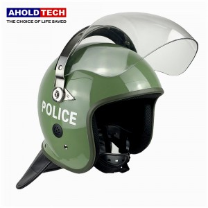 Convex Visor Police មុខពេញ ABS+PC Anti Riot Helmet ATPRH-R02