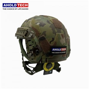 Aholdtech ATBH-FSF-P02-MC Multicam NIJ IIIA 3A Ballistic Tactegol FAST SF High Cut Bulletproof Helmet Gwrth-Bwled ar gyfer Heddlu'r Fyddin