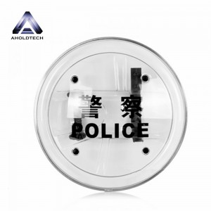 Tub ceev xwm Polycarbonate Round Anti Riot Shield ATPRS-PR01-AS