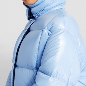Women Down Jacket Lightweight Solid Color Side Pockets Two-Way Zip Fastening Slim Fitness High Quality Hot Selling