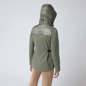 Hooded Puffer Jackets For Women Side Pockets High Neck Front Zip Up Custom Logo Waterproof 100% Polyester Bulk Wholesale Winter