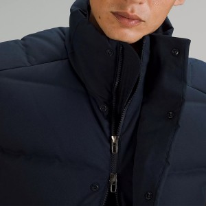 Dark Blue Puffer Vest Waterproof Zippers Plus Size Running for Factory Hot Sale 2023