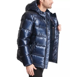 Men’s Pearlized Performance Hooded Puffer Coat Heavyweight Waterproof For Wholesale