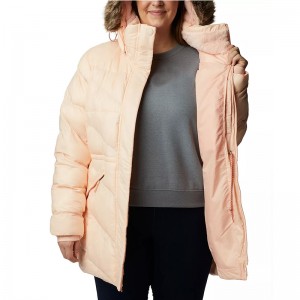 Women Puffer Jackets With Faux-Fur-Trim Removable Hooded Plus Size Drawstring Waist In Bulk Wholesale