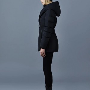 Women Down Coat 100% Polyester Slightly Dropped Shoulder Welt Pockets Concealed Two-way Metal Zipper New Fashion Tops
