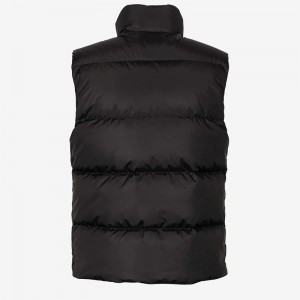 Down Vest For Men’s Soft 100% Nylon Waterproof Multiple Pockets Raised Collar Contrast Colors Front Zipper Low Quantity Wholesale