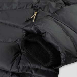 Short Puffer Jacket For Women Rib Cuff Zipper Closure At Front Three Front Pockets Factory Wholesale Low Quantity