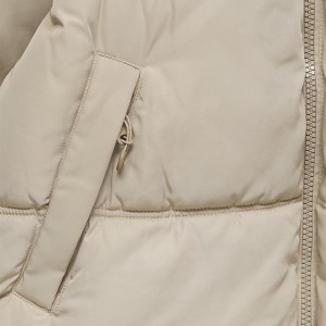 Women Quilted Pink Jacket Drawstring Hood Side Zip Pockets Double-Breasted Closure With Snap Buttons Factory Price In Bulk