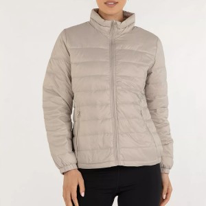 Windproof Down Coat for Women 100% Nylon Lightweight Custom Logo Wholesale
