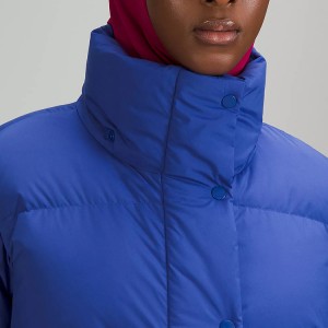 Puff Long Jacket Women Waterproof 100% Polyester Filled Goose Down In Winter