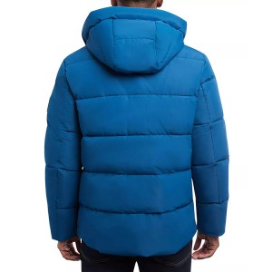 Men’s Quilted Puffer Jacket Coat Drawcord Hood Full-Zip Front Heavyweight Wholesale Winter