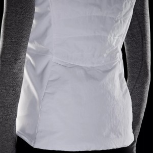 Women Short Mini-Diamond Quilt Vest Lightweight Extended Shoulder Patch Pockets 100% Polyester