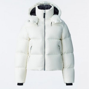Women Down Jacket Storm Visor Shearling-Trimmed Hood Relaxed Fit Zipper Pockets Manufacturer Wholesale