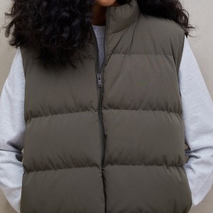 Custom Lightweight Waistcoat Warm Packable Sleeveless Jacket Winter Duck Down Puffer Vest for Women