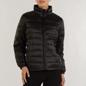 Windproof Down Coat for Women 100% Nylon Lightweight Custom Logo Wholesale