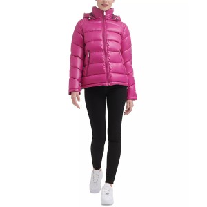 Women’s High-Shine Puffer Coat Stand Collar Adjustable Hooded High Quality For Wholesale