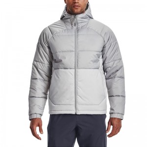 Mens Insulated Down Jacket Solid Color Comforta...