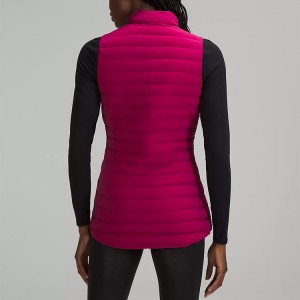Women Down Vest Hand Pockets Removable Stuff Sack Waterproof Zipper New Design