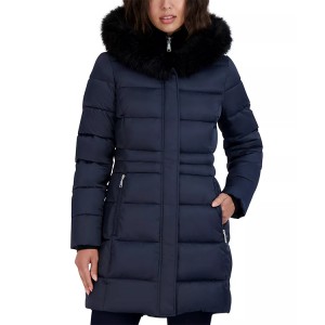 Women’s Puffer Coat Long Sleeve Stand Collar Faux-Fur-Trim Hooded For Wholesale 2023 Manufacturer