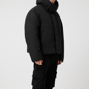 ODM Puffer Coat Mens With Hood Winter High Collar Cotton Jacket