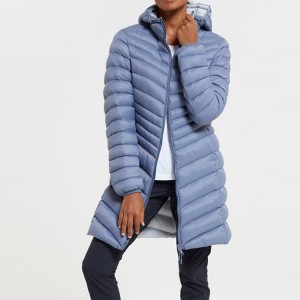 OEM factory custom women’s long down padded jacket