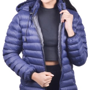 Custom Wholesale Women’s Windproof Long Down Quilted Jacket