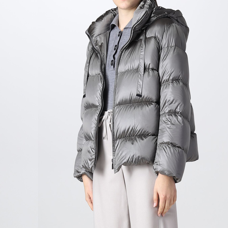 Cheap PriceList for Custom Down Coats - High Quality Custom Hooded Puffer Coat Down Filled Jacket Womens Fashion – AIKA