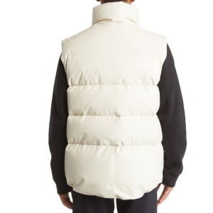 Winter Custom Solid Color Button Puffer Down Cotton Filled Vest For Men