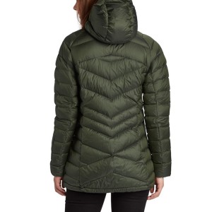 Long Down Jacket Womens Cotton Padded Coat Jackets With Hood