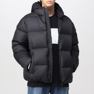 Blank Duck Down Jacket For Men Custom Puffer Coat With Hood Winter