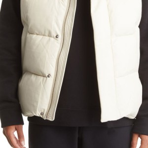 Winter Custom Solid Color Button Puffer Down Cotton Filled Vest For Men