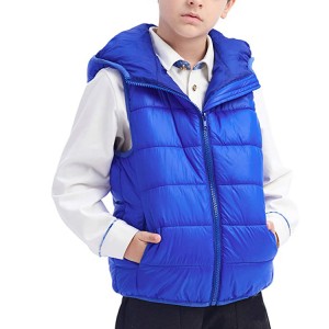 Custom Kid’s Light Down Jacket Vest Winter Children Goose Sleeveless Down Vests
