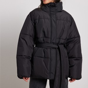 Factory selling Packable Puffer Coat Womens - Custom Women’s Down Puffer Jacket With Belt – AIKA