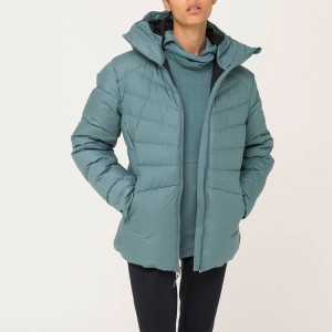 Lady Cotton Quilted Jacket Bubble Coat With Hood For Women Winter Customize