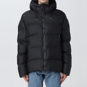 Mens 100%Nylon Waterproof Cotton Padded Coat Down Jacket With Hood