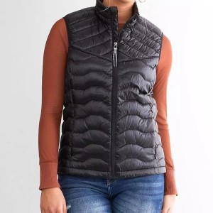 High Quality Down Vest With Inisde Big Pocket For Women Lightweight Custom