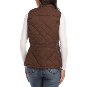 OEM Cotton Padded Vest Women’s Quilted Down Vest China Manufacture