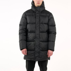 Custom Warmest Mens Long Down Puffer Jacket With Hood