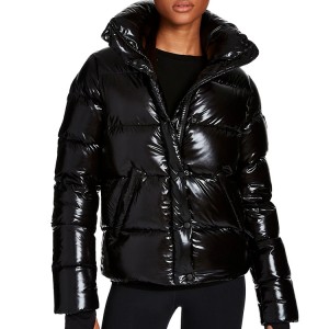 Factory Custom Women’s Shiny Puffer Down Jacket Winter Down Coat