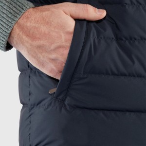 Men’s Cotton Filled Vest Blank Warm Quilted Down Vest Custom
