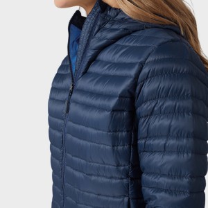 Custom Ultra Lightweight Windproof Hood Down Jacket For Women Outdoor
