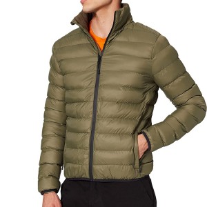 Custom Men’s Winter Classic Puffy Cotton Padded Jacket With Zipper Pockets