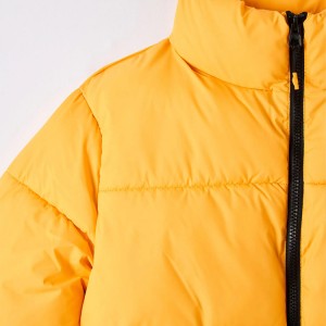 Custom Stand-Up Collar Puffer Jacket Cotton Filled Coat For Men Outdoor