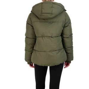 Puffer Jacket Cotton Padded Coat With Hood Winter Keep Warm Custom Logo Supplier