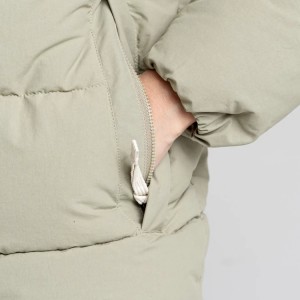 Winter Long Sleeve Full Zipper Puffer Down Jacket Coat For Women